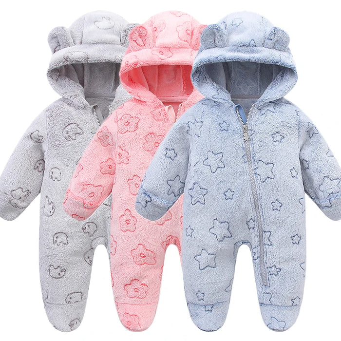 Baby Boys Girls Bodysuit Warm Rompers (0-12M)