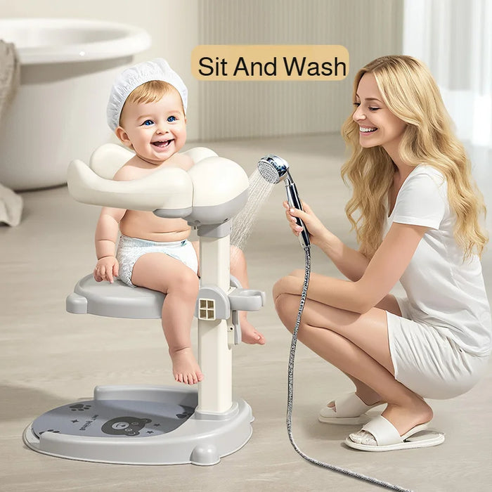Baby Standing Shower Stand Adjustable Children's Bath Device